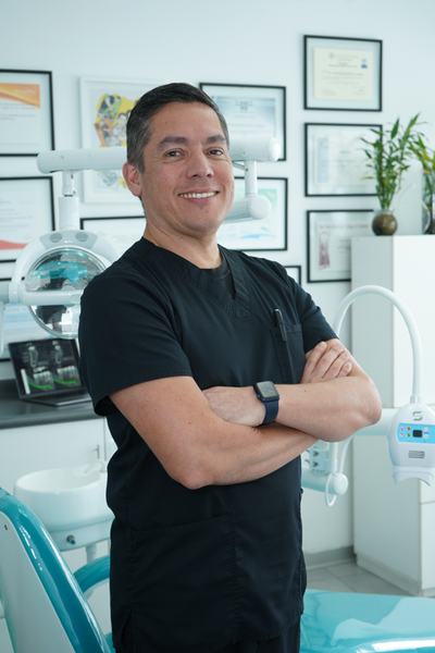 Dr. Patricio Quevedo in his practice in Miraflores, Lima